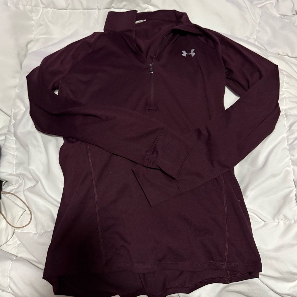 Under Armour Burgundy Quarter Zip Pullover